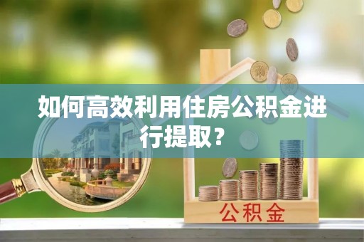 宜章如何高效利用住房公积金进行提取？